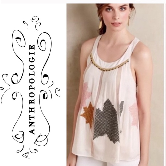 Anthropologie Tops - Anthropologie Floreat Pia Beaded strappy top 4